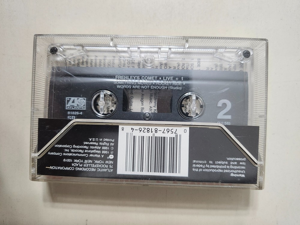 Ace Frehley Comet Live +1 Vintage Megaforce 5 Track Maxi Cassette KISS COOL!