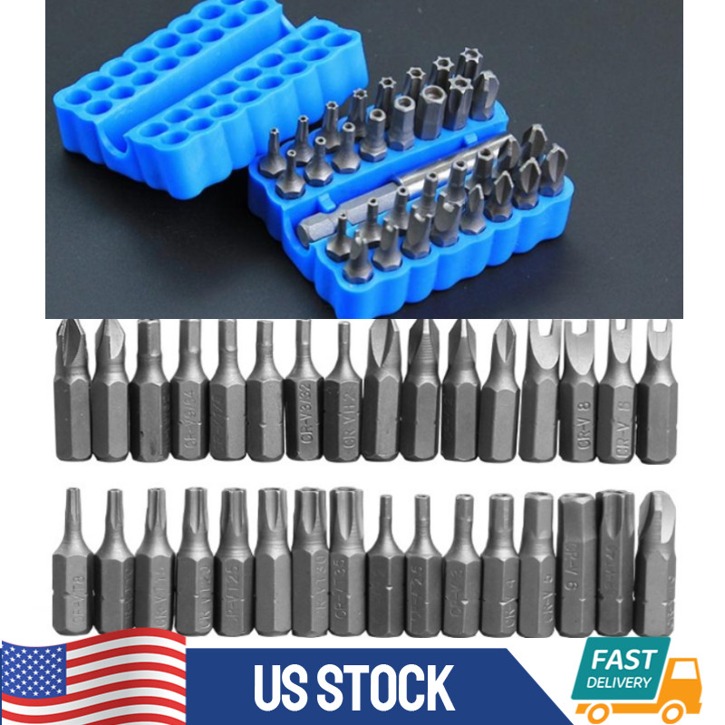 33 Tamper Proof Security Torq Hex Star Spanner Tri Wing Screwdriver Kit