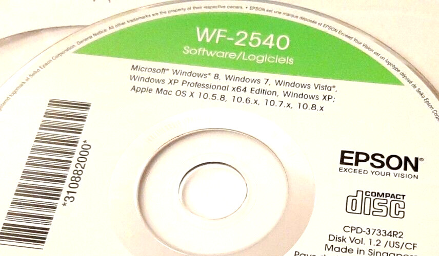 EPSON WORKFORCE WF-2540 SOFTWARE CD
