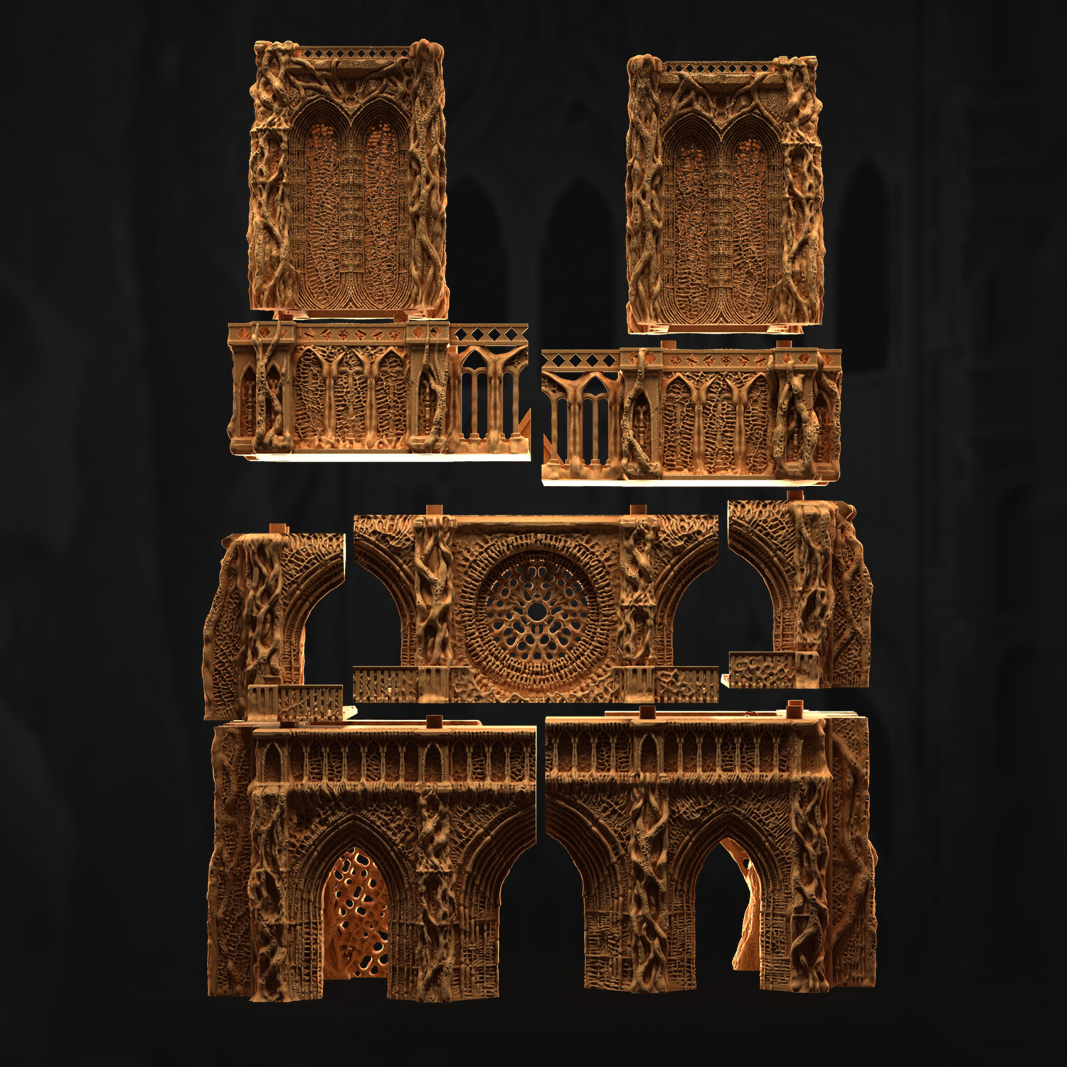 Trench Crusade Terrain - Cathedral of The Sunless Lands - Front