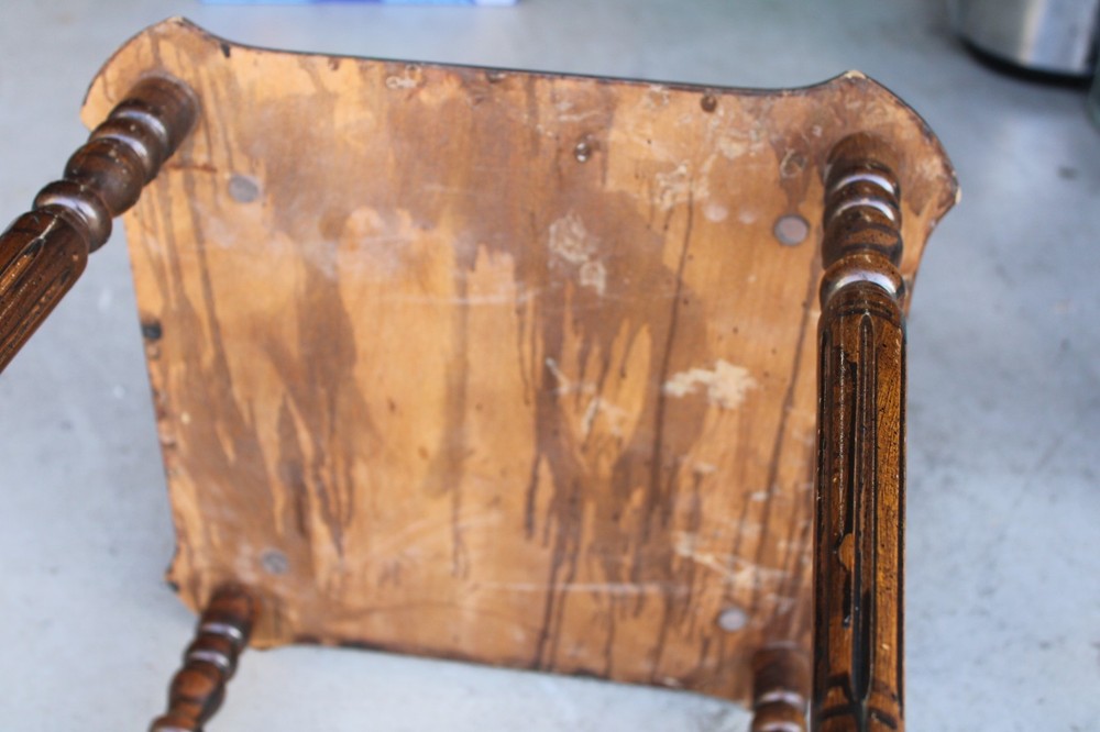 Small antique wood side table