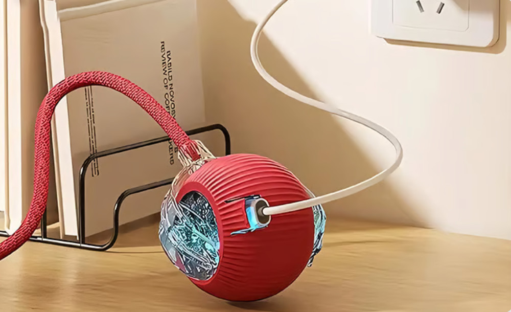 P02 Interactive Blinking LED Cat Toy Ball, Multi-Mode, Red