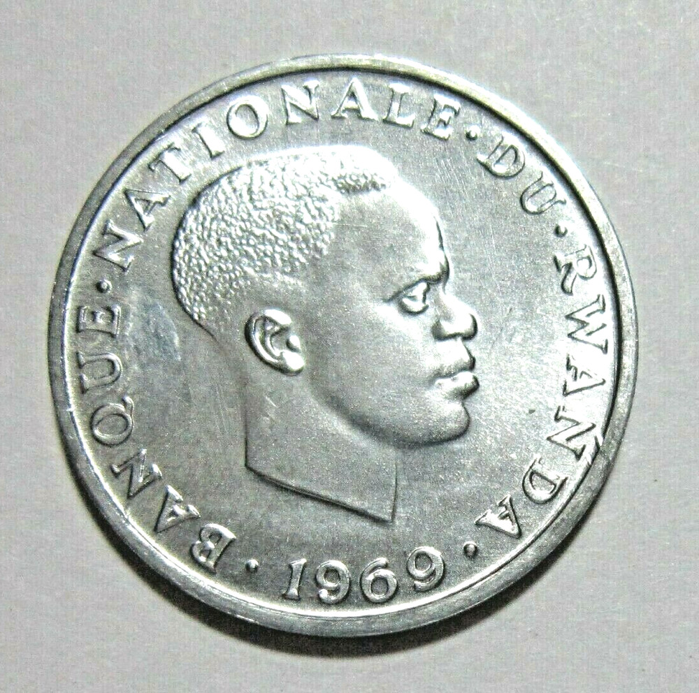 RWANDA. 1 FRANC, 1969. UNCIRCULATED.
