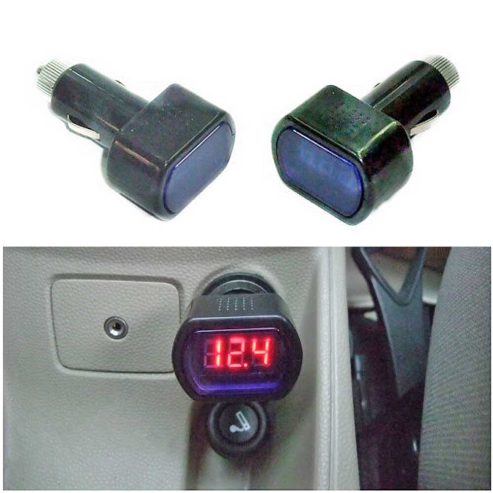 2pcs Car Cigarette Socket LED Volt Battery Voltage Meter Tester Detector 12V/24V