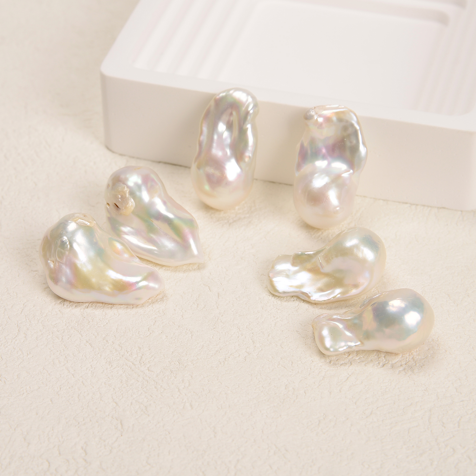 Natural Baroque Fresh Water Undrilled Pearl Size 15x30mm Sold Per Pair