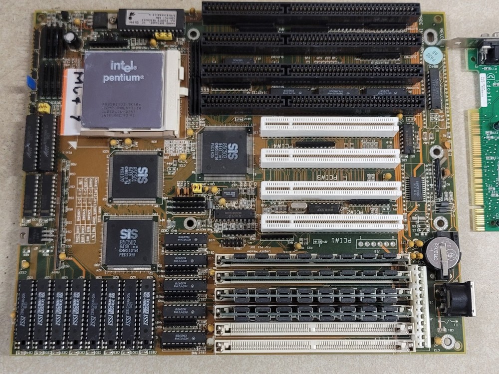 Epox Socket 5 Motherboard, Intel Pentium 100 CPU 64Mb RAM Working #MDF7
