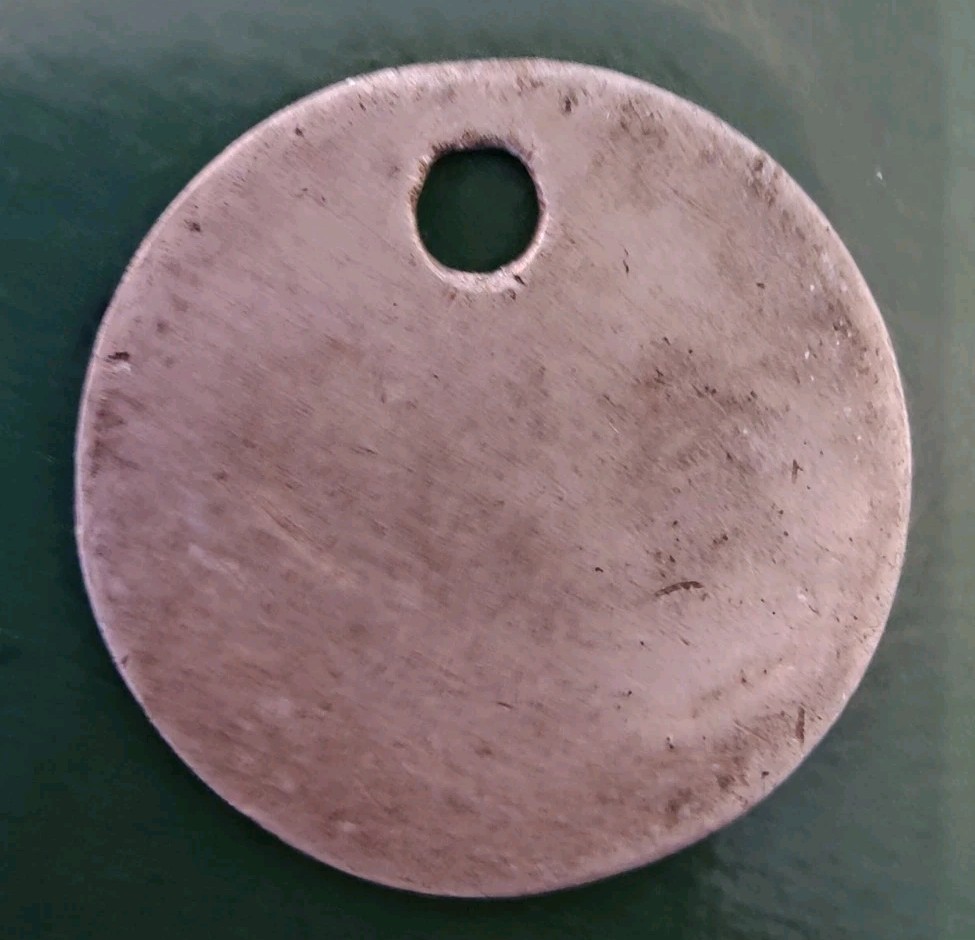 GRIMETHORPE Colliery Pit Check Tally - marked GRIMETHORPE COLLIERY 252