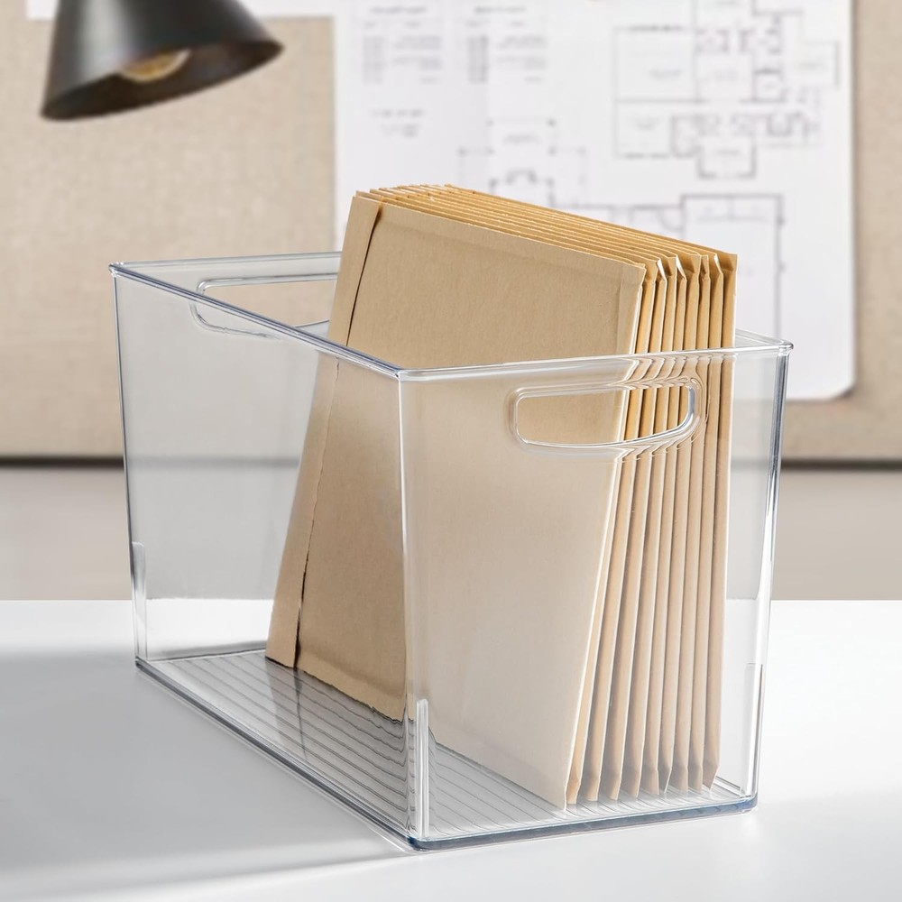 iDesign Recycled Plastic Pantry Storage Bin Linus Collection Clear