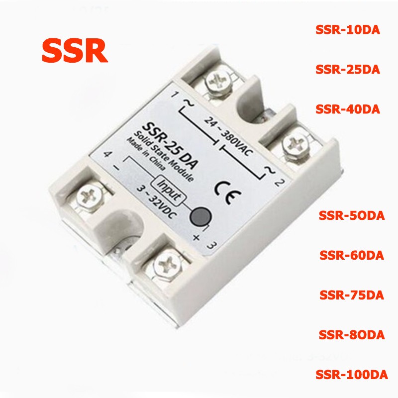 SSR-10/25/40/50/60/75/100DA Single-phase Solid-state Relay DC Control AC Module