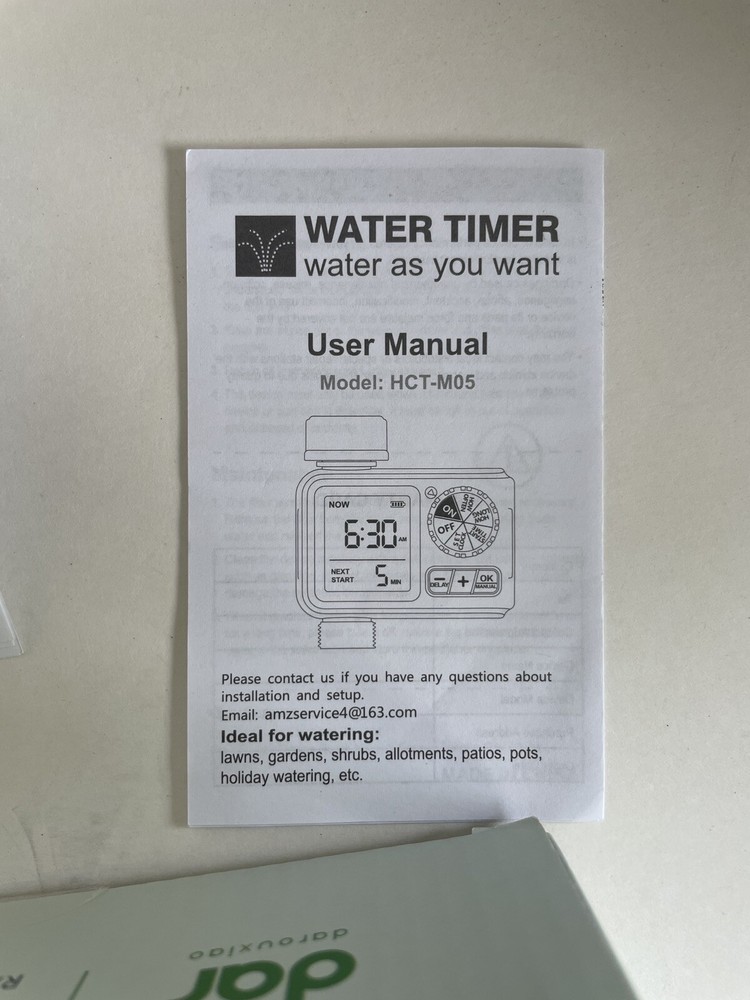 Automatic Garden Watering Timer Irrigation Controller Rain Sensor for Sprinkler