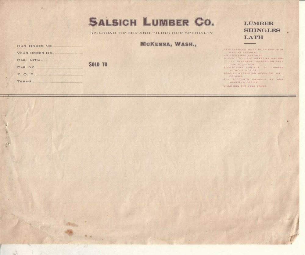 c 1919 McKenna WA post office advertised mail names/avoid