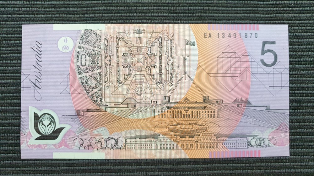 AUSTRALIA $5 2013 LAST PREFIX Banknote EA13 491870