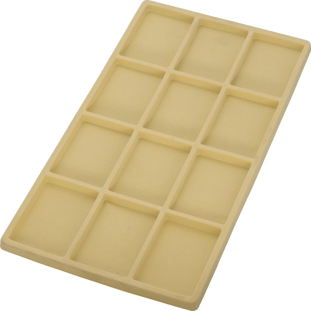 5 Beige 12 Compartment Display Tray Inserts