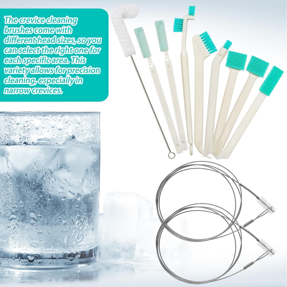 10 Pcs Ice Machine Cleaning Brush Kit, Maker Cleaner Tools Multicolor