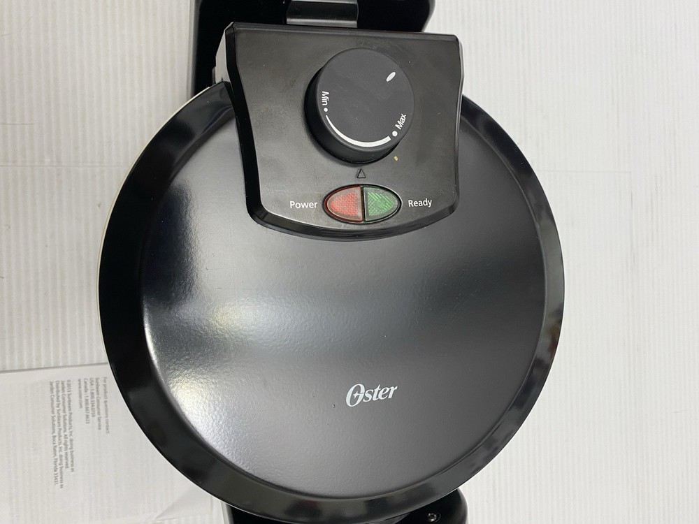 Oster Flip Belgian Waffle Maker Temp Control Non Stick Easy Clean W/ User Guide