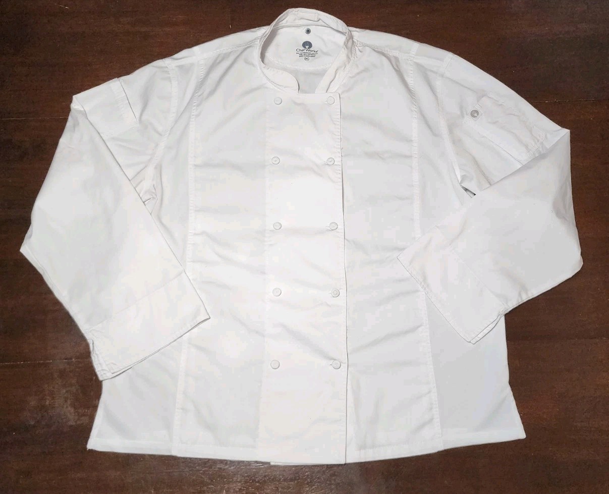 Chef Works 2XL Cool Vent Chef Coat White Comfort Stretch Men Women Unisex XXL
