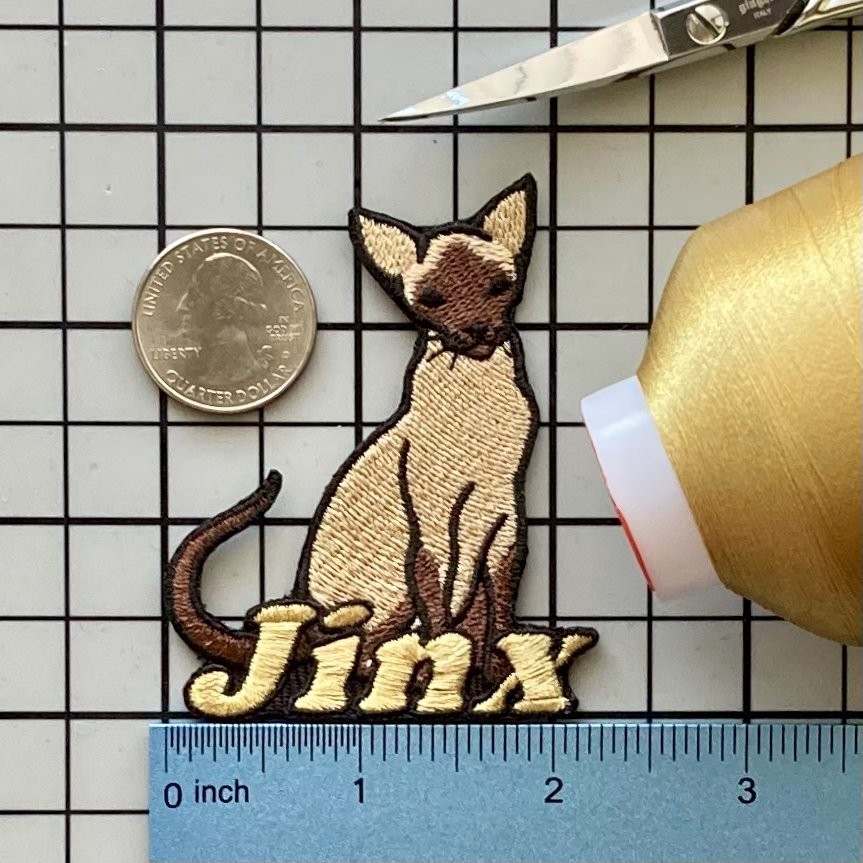Siamese Cat Patch Personalized Custom Iron-on Badge