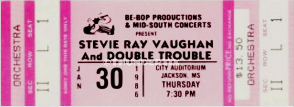 7 1986-89 STEVIE RAY VAUGHAN FULL UNUSED CONCERT TICKETS scrapbooking reprint