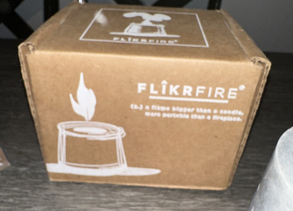 FLIKRFIRE Personal Concrete Fireplace NEW