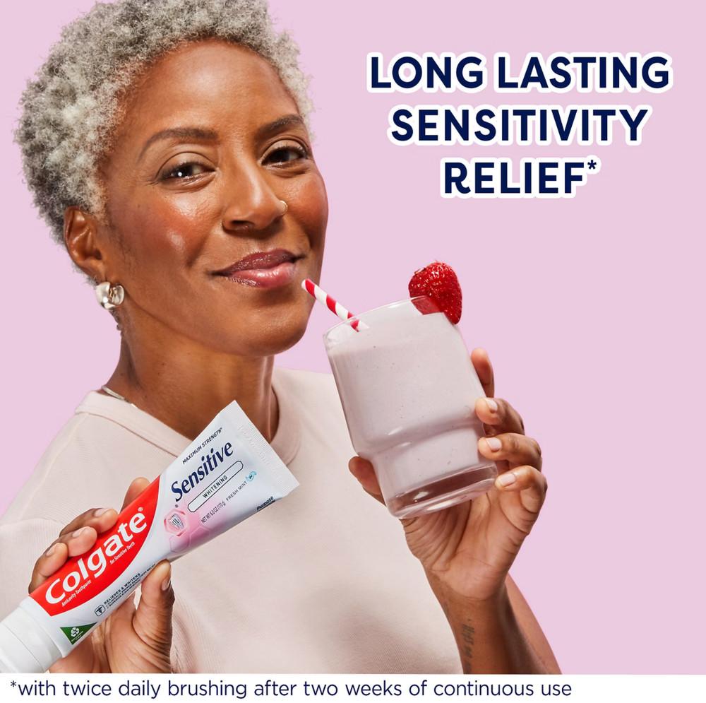 4 Pack Colgate Sensitive Whitening Fresh Mint Toothpaste, 6 fl oz,