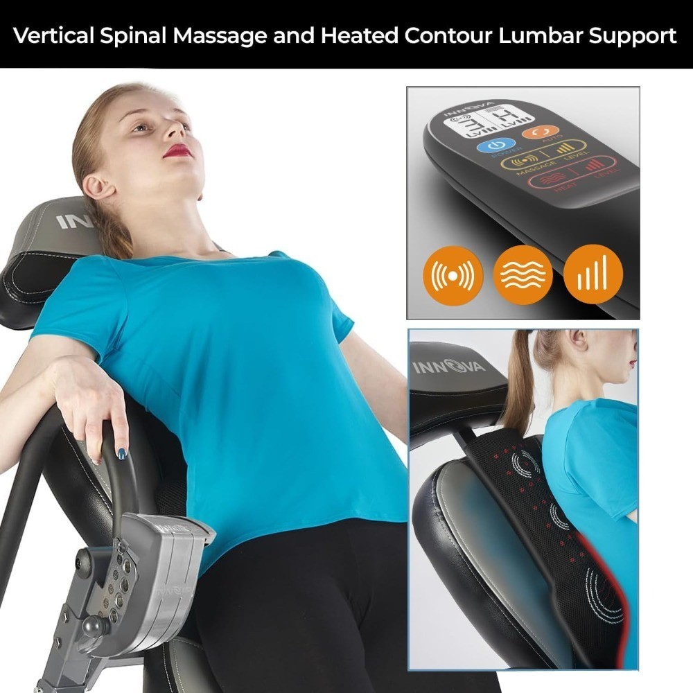 Advanced Heat and Massage Inversion Table for Back Pain Relief and Therapy