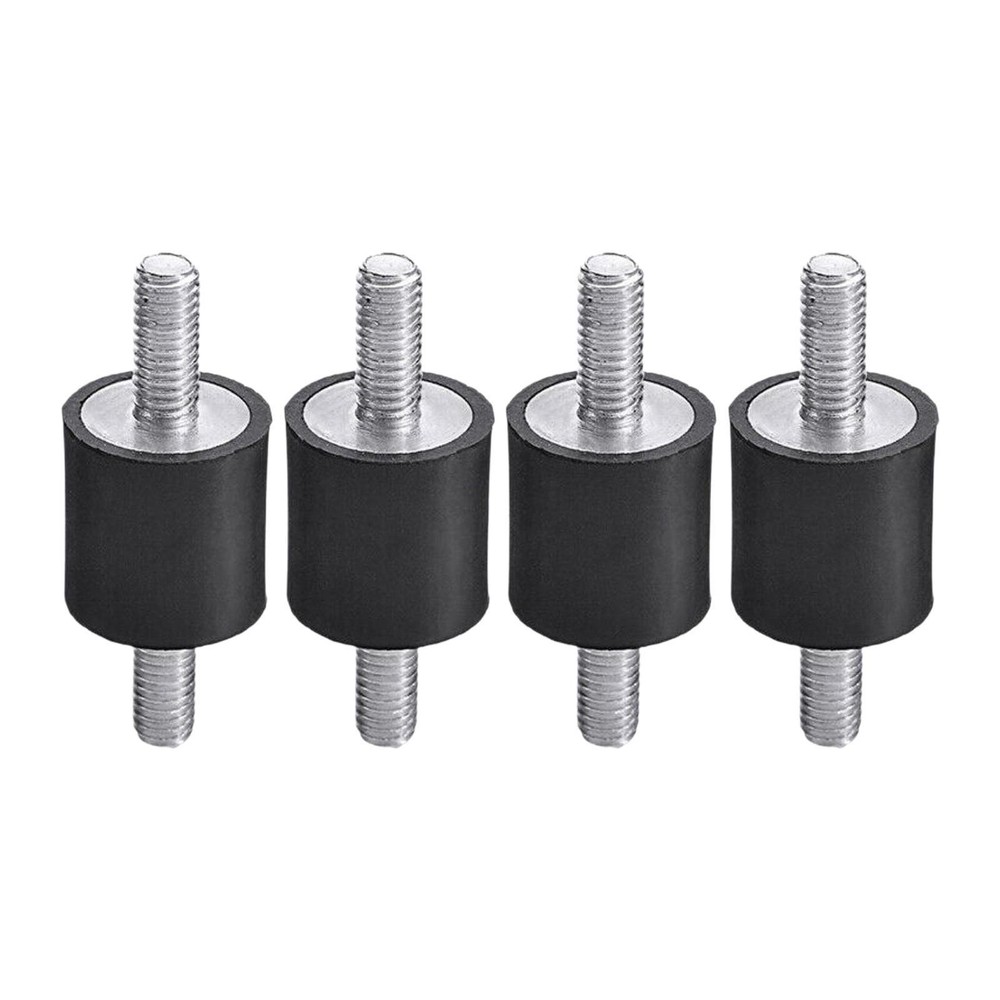 4 Pieces Rubber Studs Shock Absorber Rubber Mounts M5 with Double Screw Studs