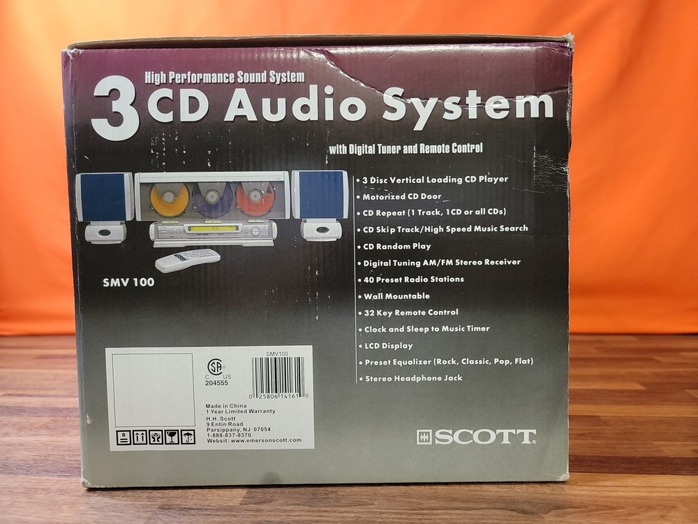 Rare Scott Triple Play Vertical Linear 3 CD Changer Model SMV 100 ~ Please Read