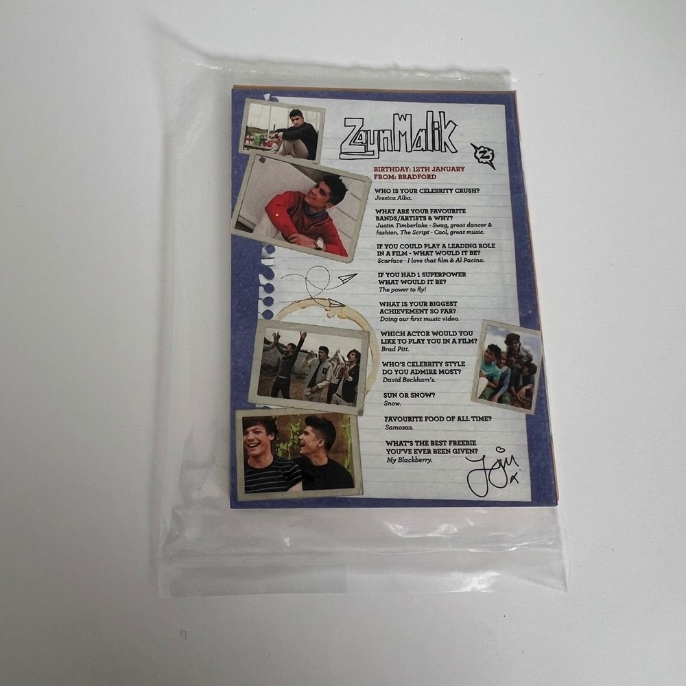 One Direction Harry Styles 2012 Simco Limited Sealed CD Insert Trading Card Pack