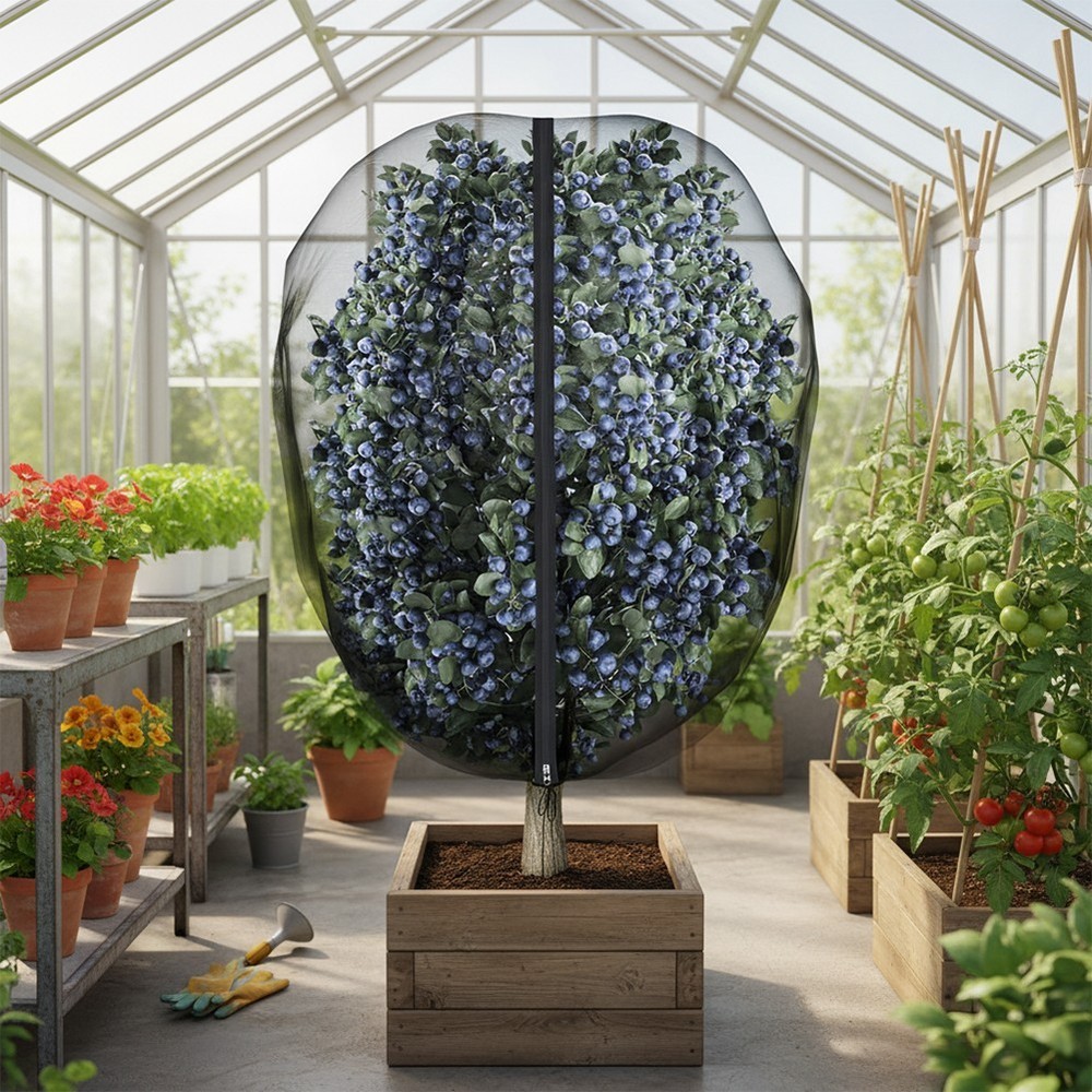 High Durability Fruit Tree Netting with Easy Open Zipper and Drawstring