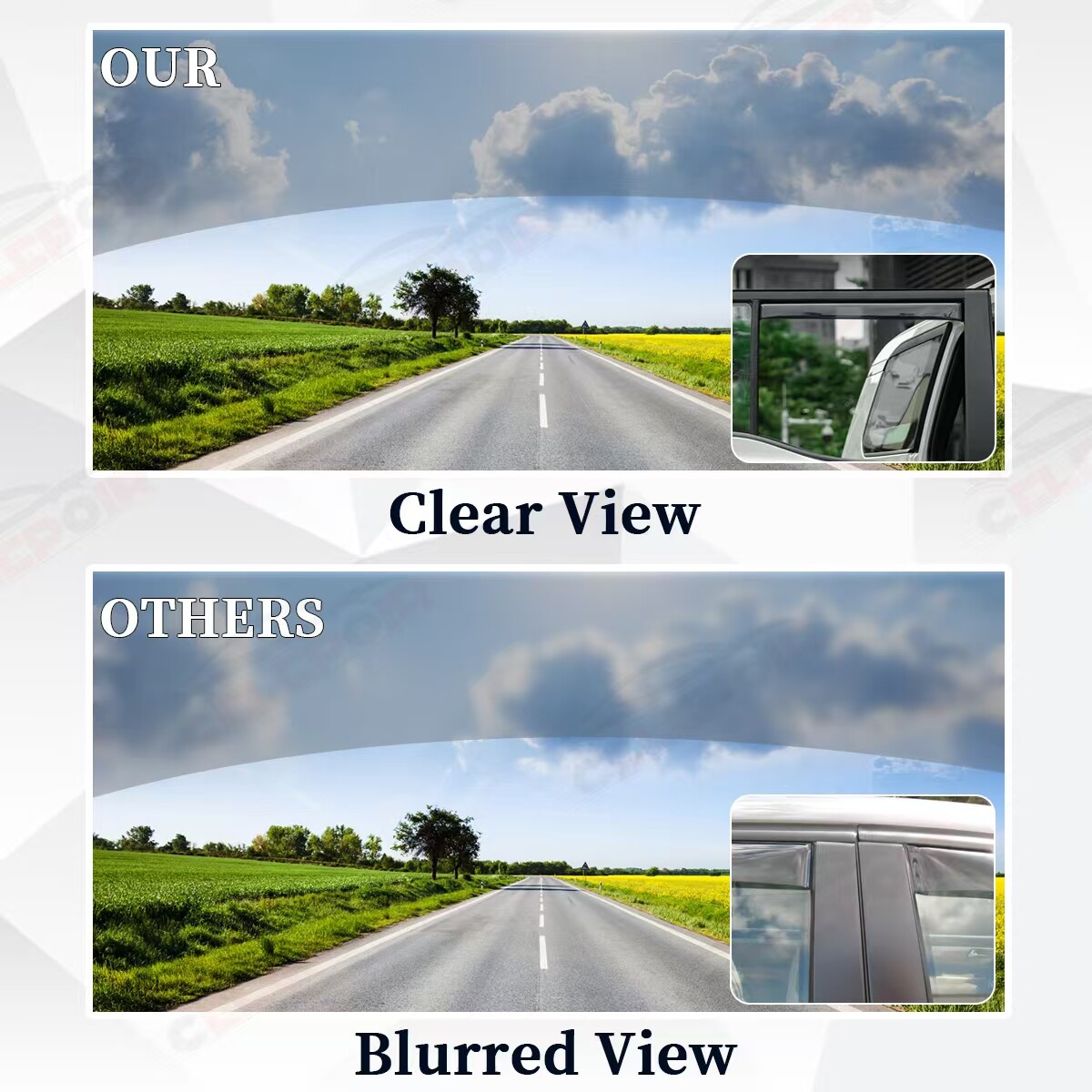 In-channel Window Visor for 2014-2018 Chevy Silverado & GMC Sierra Extended Cab