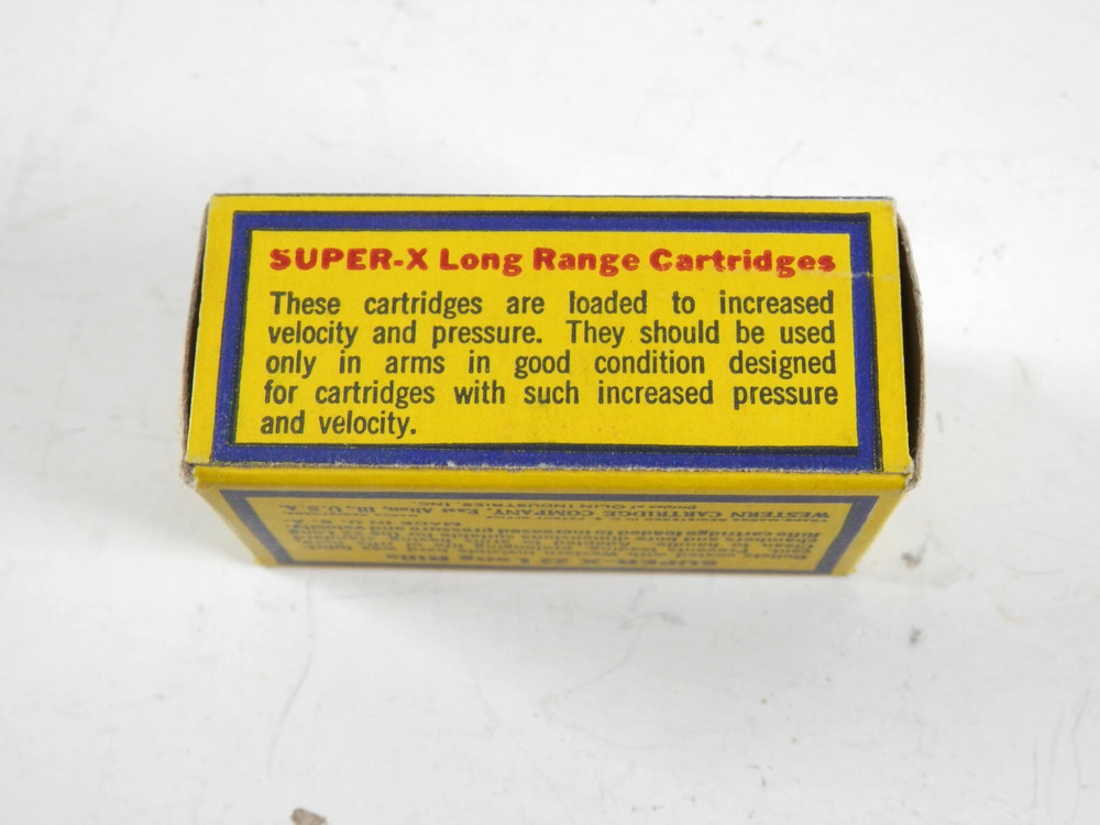 EMPTY WESTERN SUPER-X EMPTY .22 LONG RIFLE AMMO BOX