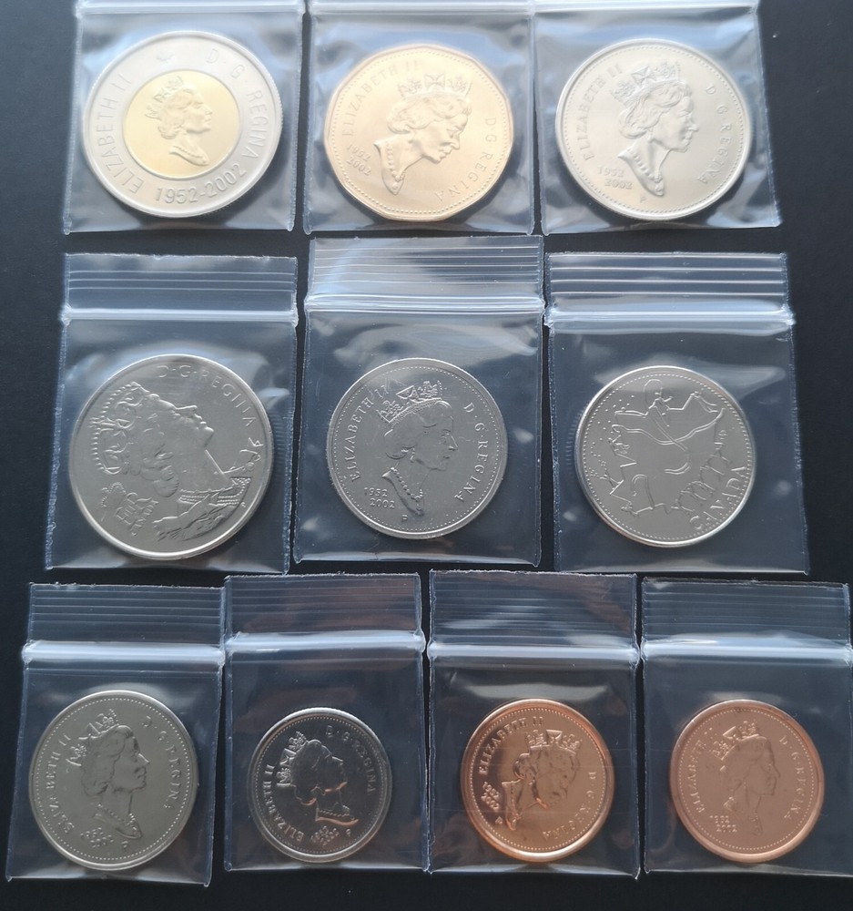 *** CANADA  2002  COMPLETE  UNCIRCULATED  COINS  SET ***