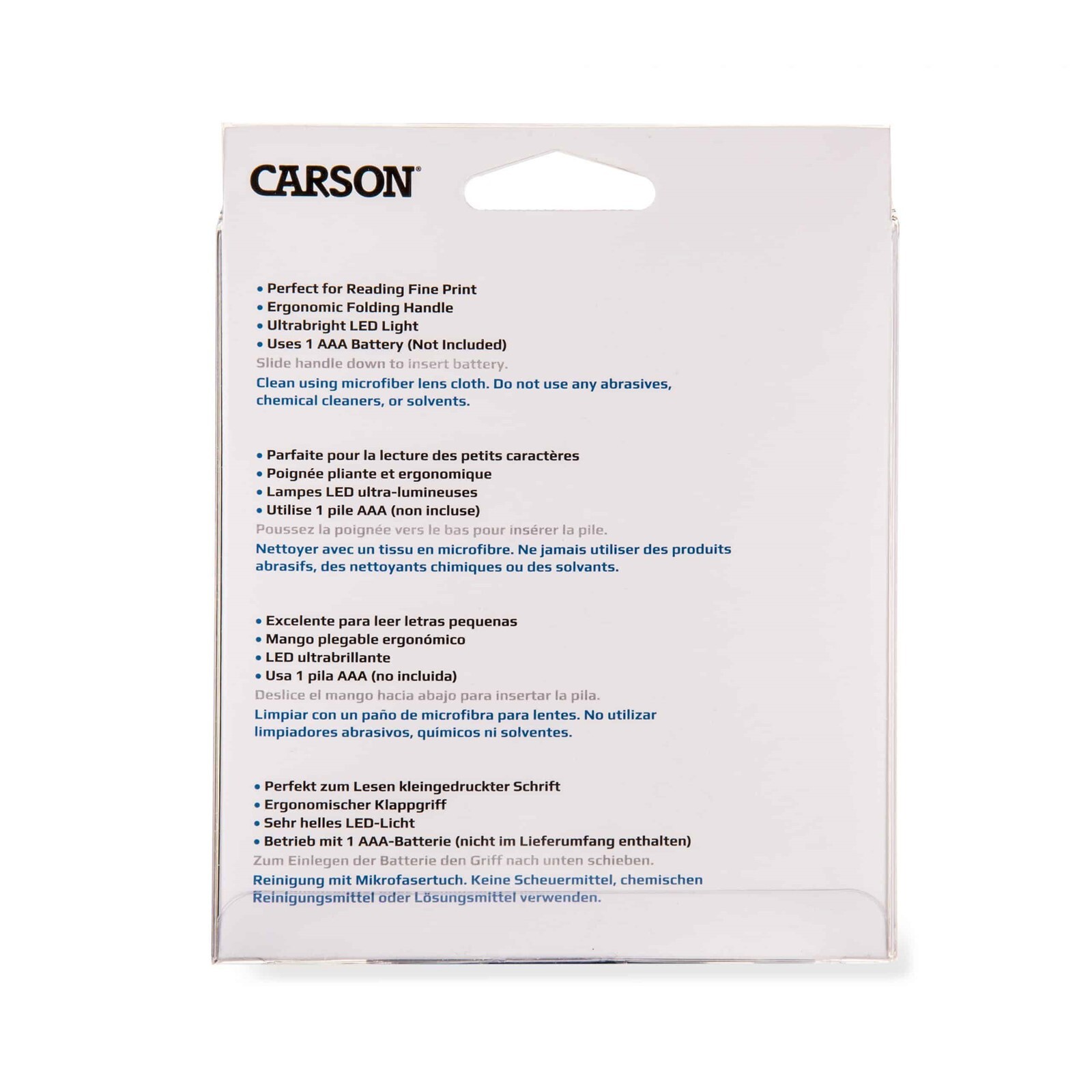 3X LED Lighted Folding Rectangular Magnifier Reading View Stamp Coins By Carson