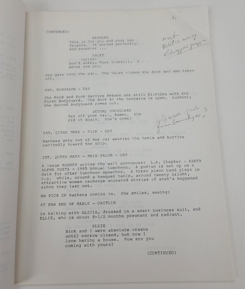 AIRWOLF / Katharyn Powers 1985 TV Script, Jan-Michael Vincent "Desperate Monday"