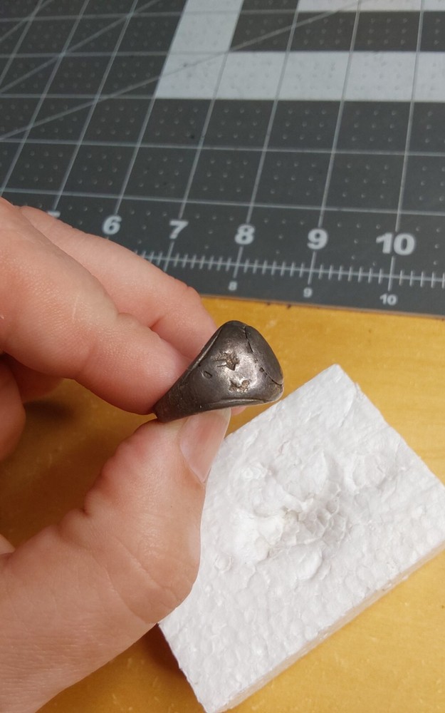 WWII US Navy Size 8 Ring Sterling 10k Gold Filled Well Worn