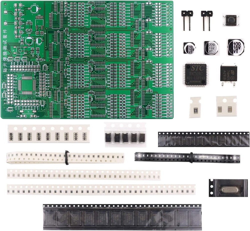 300 Elements DIY SMD SMT Welding Practice Soldering Skill Training Board