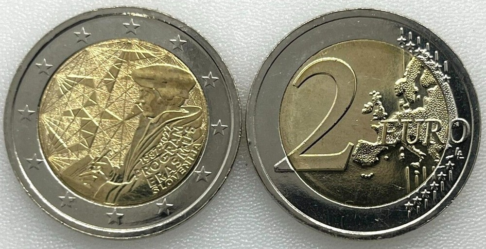 Commemorative €2 Coin Slovenia 2022 35 Years Erasmus Programme, UNC