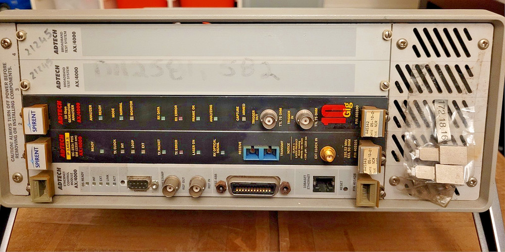 SPIRENT ADTECH AX/4000 BROADBAND TEST SYSTEM 3 MODULES 10 GIG