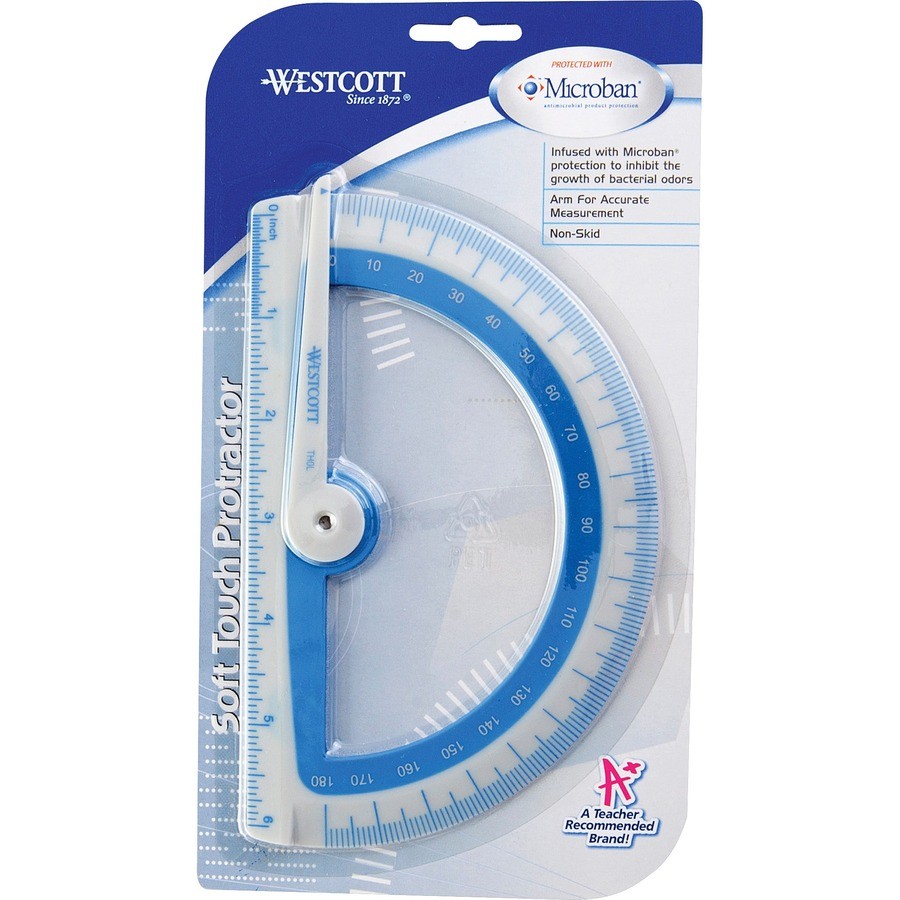 Westcott Soft Touch Protractor - Assorted (ACM14376)