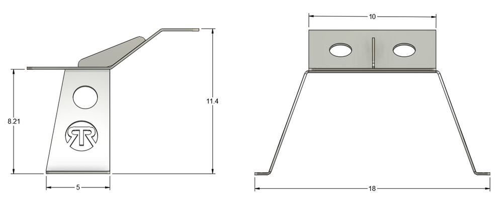 Dual 8" Fish Finder/Graph Mount