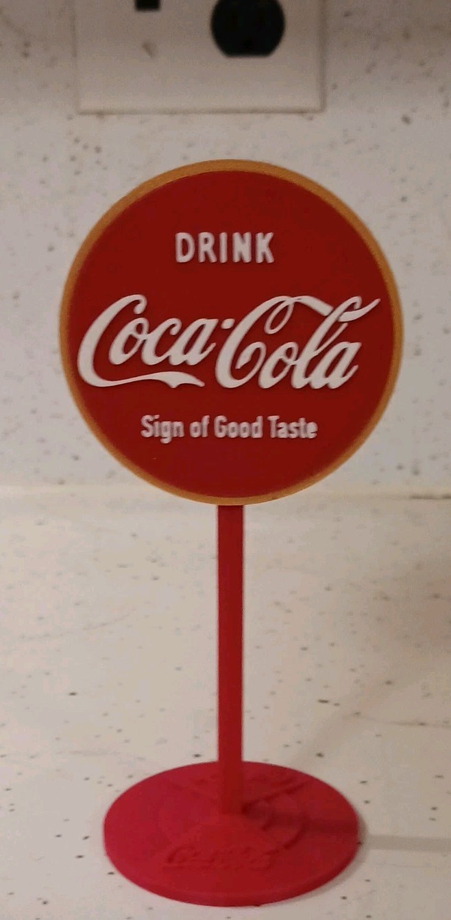 Vintage 1950's Coca Cola " Sign of Good Taste"  Miniature 3d Print Replica 6.5"