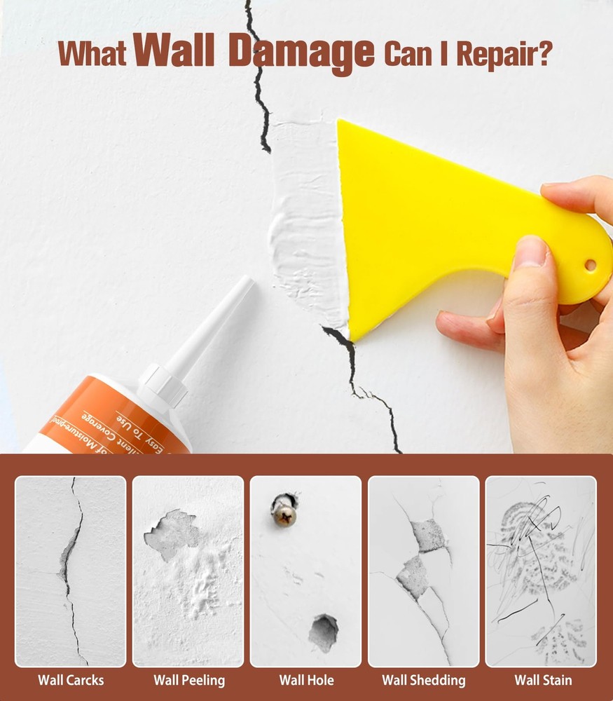 Drywall Repair Kit,Wall Patch Repair Kit,2 Pack Wall Patching Agent,Simple Fi...