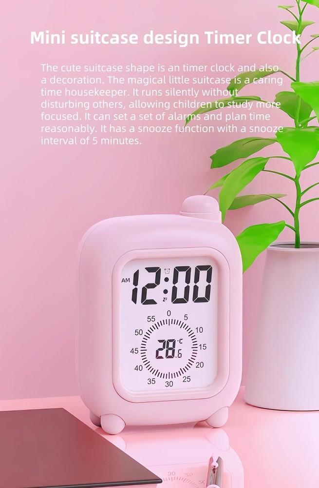 Visual Timer Clock, Digital Alarm Clocks with Temperature Display, Countdown,...