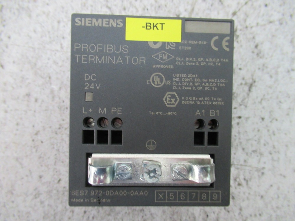 Siemens 6es7972-0da00-0aa0 terminating resistor for terminating PROFIBUS /