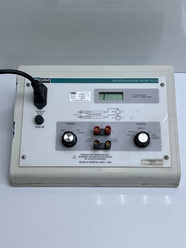 TEGAM R1L-B MICROOHM/BOND METER