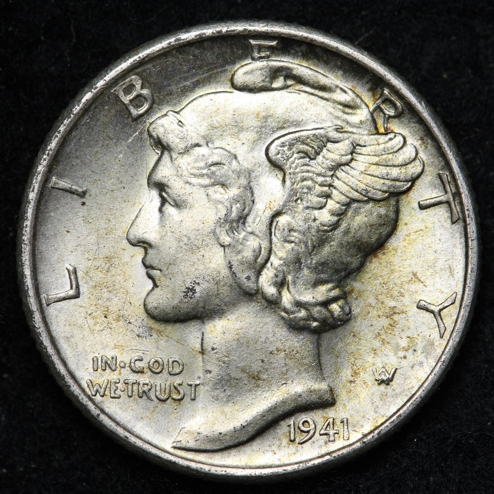 1941-D Mercury Silver Dime GEM BU *UNCIRCULATED MS FSB E281 XN