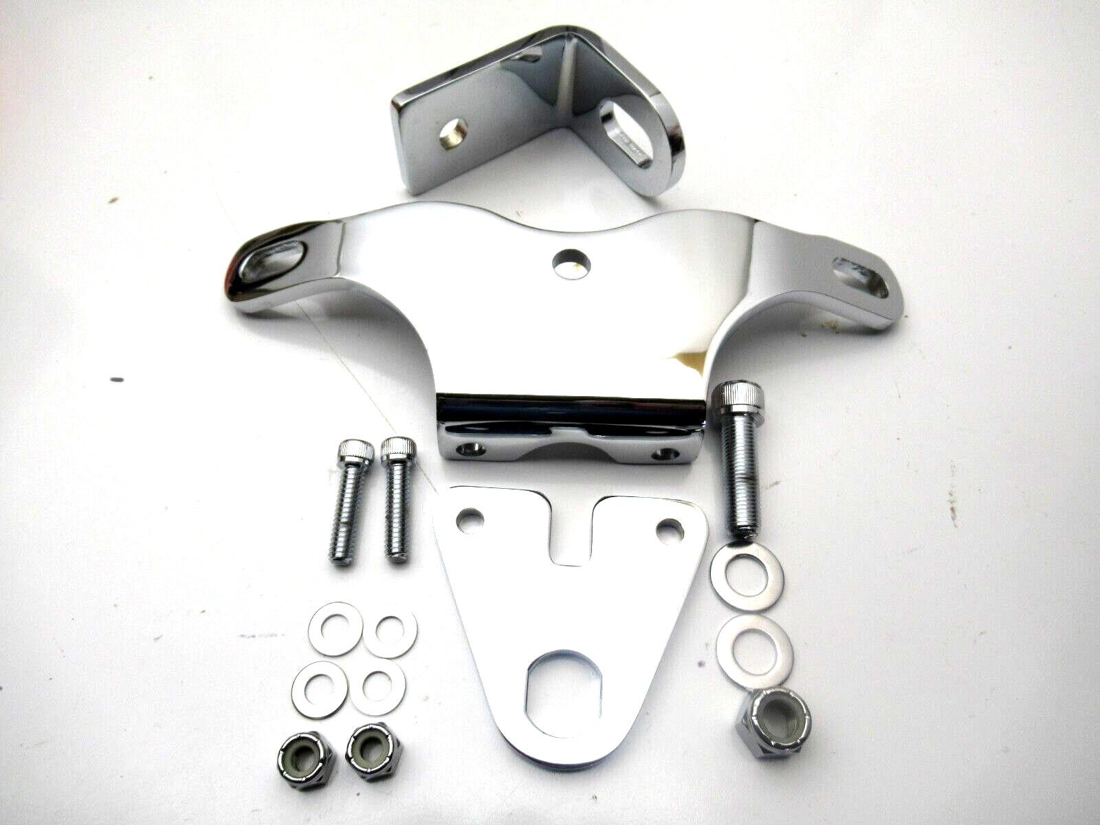 CHROME HEAVY DUTY MOTOR MOUNT W/ IGNITION SWITCH HOLE, HARLEY FXST 1984-99