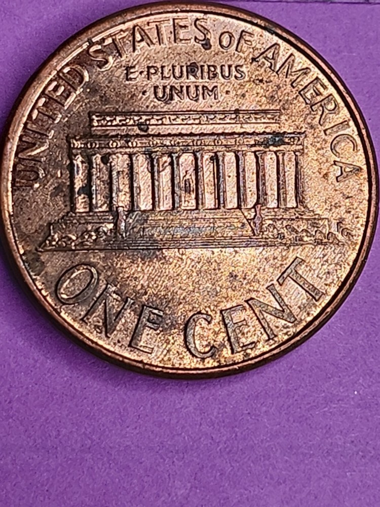 Error Cent 2006 Lincoln Memorial Bee Hive Die Chip Between Columns Uncertified