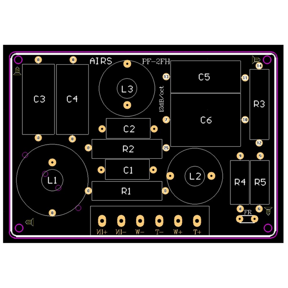 1pc 200W crossover filter 2-way 2-unit audio speaker crossover board
