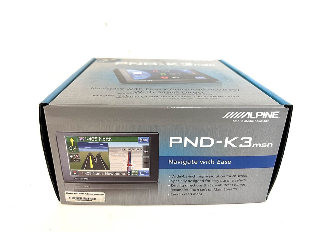 Alpine Electronics PND-K3 MSN Direct Portable Navigation System GPS NEW